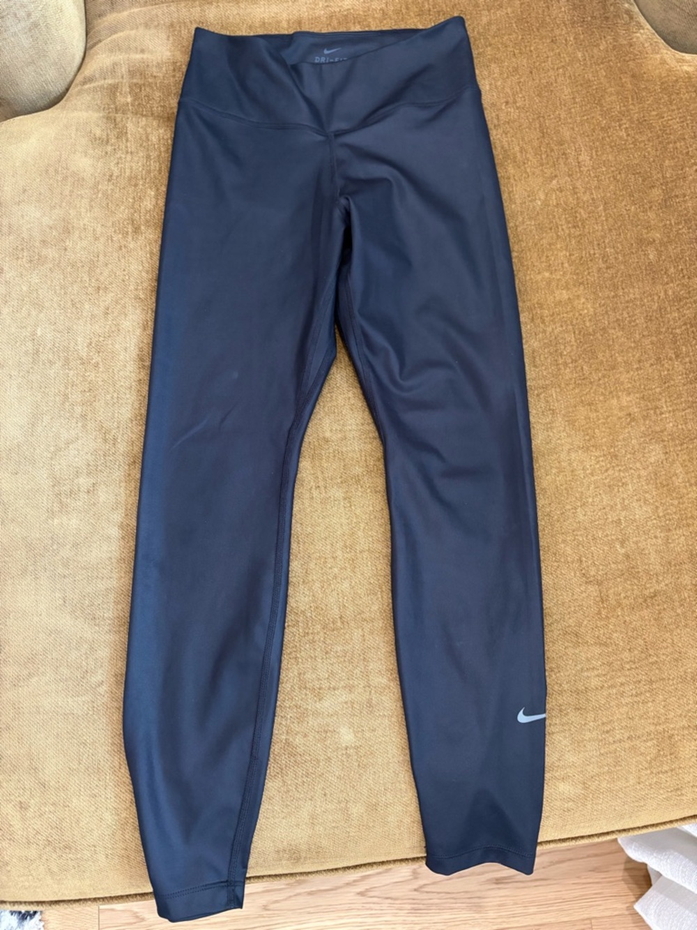 Nike Black Performance Leggings with Reflective Swoosh